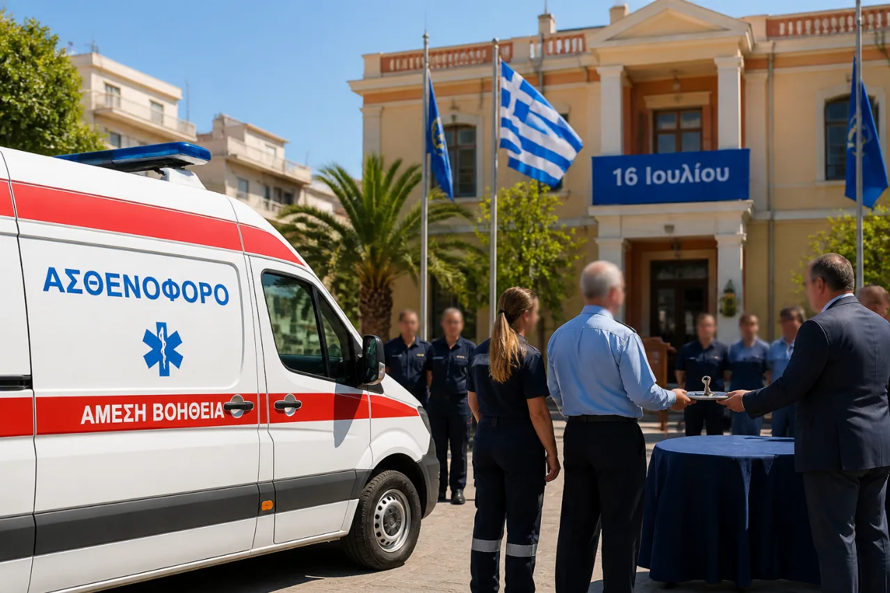 Παραδόθηκε νέο ασθενοφόρο στον Ασπρόπυργο — σε λειτουργία από 16 Ιουλίου