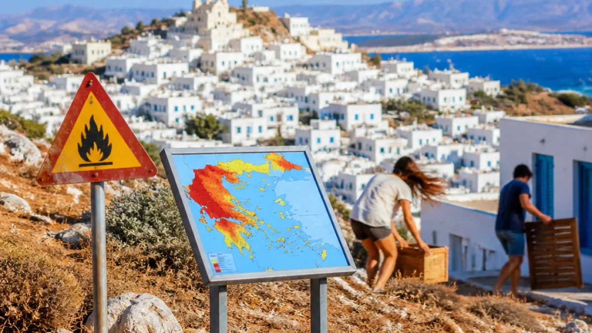 Αίθριος καιρός στη Νάξο — προειδοποίηση για αυξημένο κίνδυνο πυρκαγιών σε νησιά του Αιγαίου