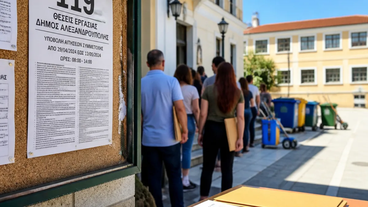 Αλεξανδρούπολη: 119 θέσεις σχολικών καθαριστών στον Δήμο για το διδακτικό έτος 2026-2027
