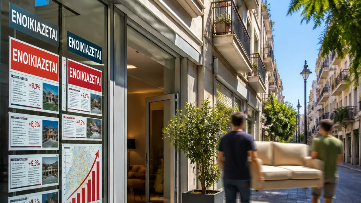 Άλμα στις ζητούμενες τιμές ενοικιάσεων: περισσότερα από 1 στα 2 ακίνητα επιπλωμένα στον Κεντρικό Τομέα