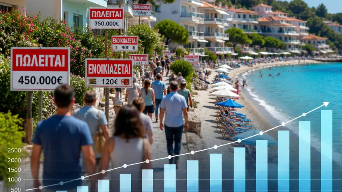 Ανεβαίνουν οι τιμές κατοικιών στη Βόρεια Ελλάδα — Η Χαλκιδική μπροστά στην πώληση και τα ενοίκια