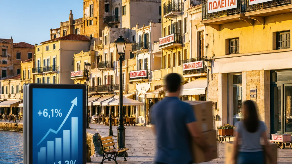 Ανοδος τιμών κατοικιών στην Ελλάδα: τα Χανιά στην κορυφή της λίστας