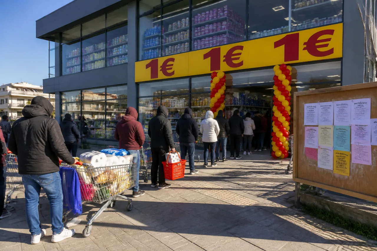 Ανοίγει στη Λάρισα «Food Market» όπου όλα πωλούνται με 1 ευρώ — Αντιδράσεις και ερωτήματα