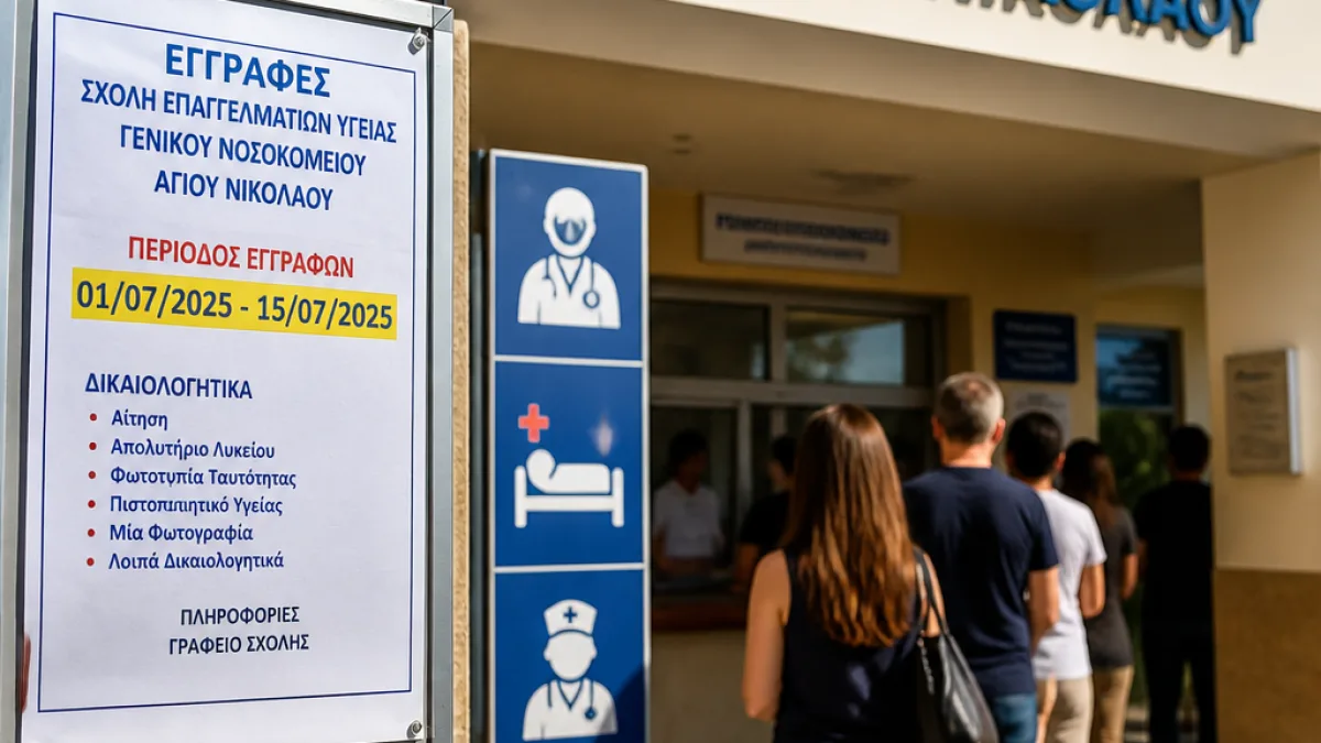 Ανοίγουν οι εγγραφές στη Σ.Α.Ε.Κ. Αγίου Νικολάου για δύο ειδικότητες Υγείας