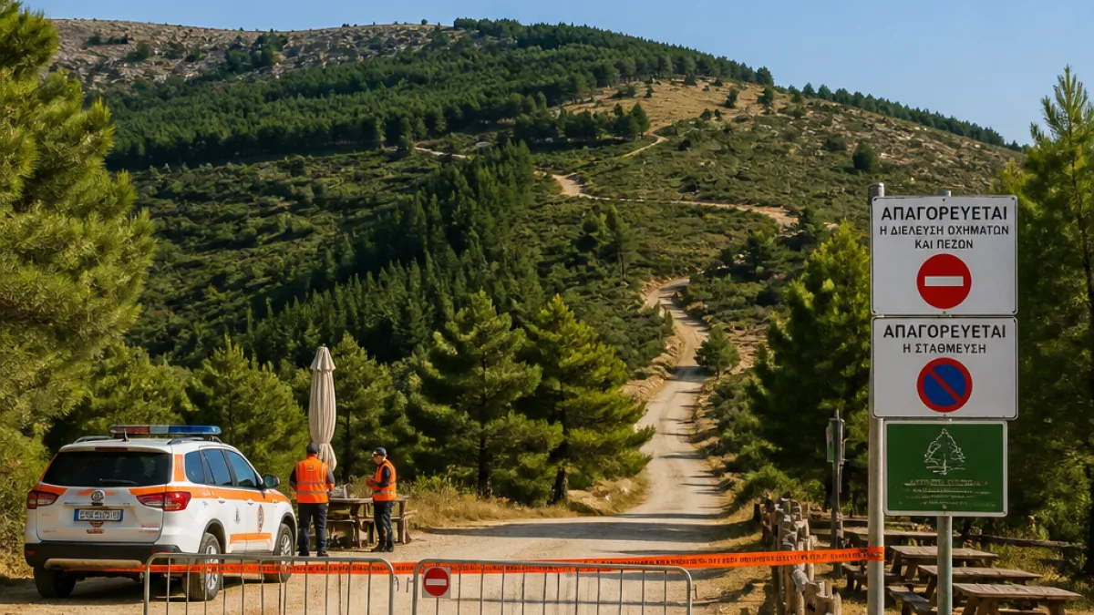 Απαγόρευση κυκλοφορίας σε δασικές και ευπαθείς ζώνες της Π.Ε. Κιλκίς για το επόμενο 24ωρο