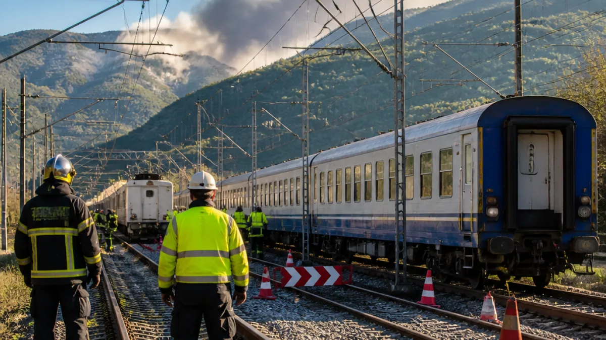 Αποκαταστάθηκε η κυκλοφορία στον σιδηρόδρομο Θεσσαλονίκη–Λιτόχωρο μετά από φωτιά