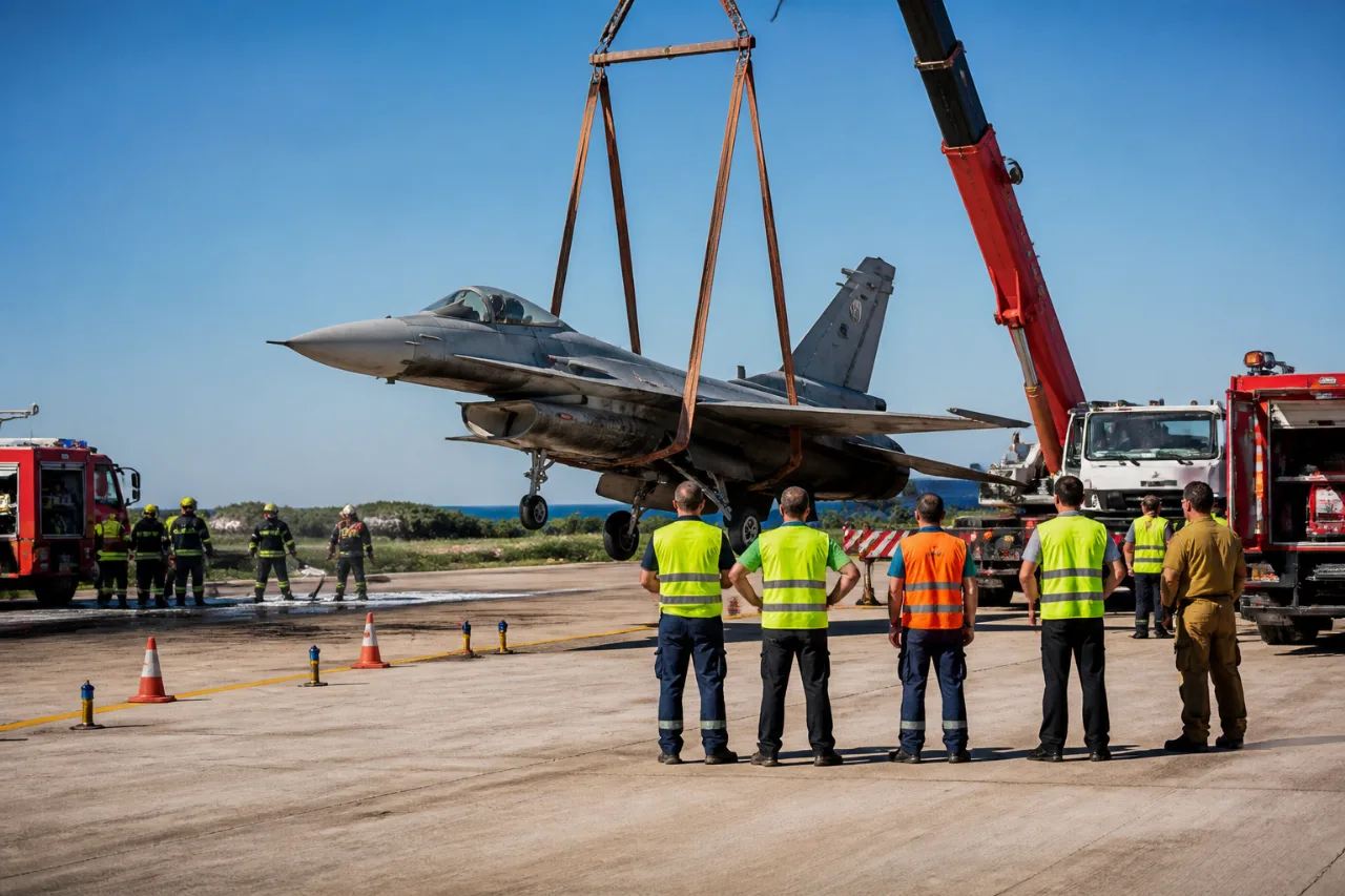 Απομακρύνθηκε το F-16 από τον διάδρομο της Ζακύνθου — σταδιακή επανέναρξη πτήσεων