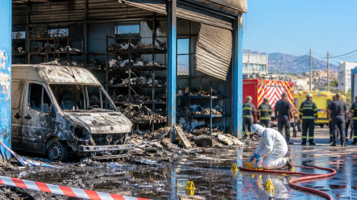 Ασπρόπυργος: Δίωξη σε δύο συλληφθέντες μετά την έκρηξη σε επιχείρηση ανταλλακτικών