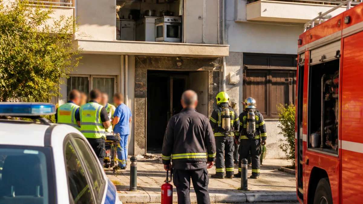 Αστυνομικός απεγκλώβισε άνδρα από φλεγόμενο διαμέρισμα στη Νεάπολη