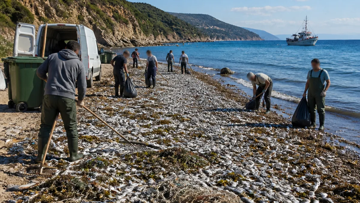 Χιλιάδες νεκρά ψάρια σε ακτές της Κύμης – Αλιβερίου, Λιμενικό: δεν υπάρχει ρύπανση