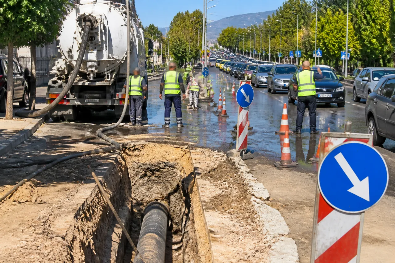 Διακοπή υδροδότησης στο Χαϊδάρι: βλάβη σε κεντρικό αγωγό επηρεάζει νερό και κυκλοφορία