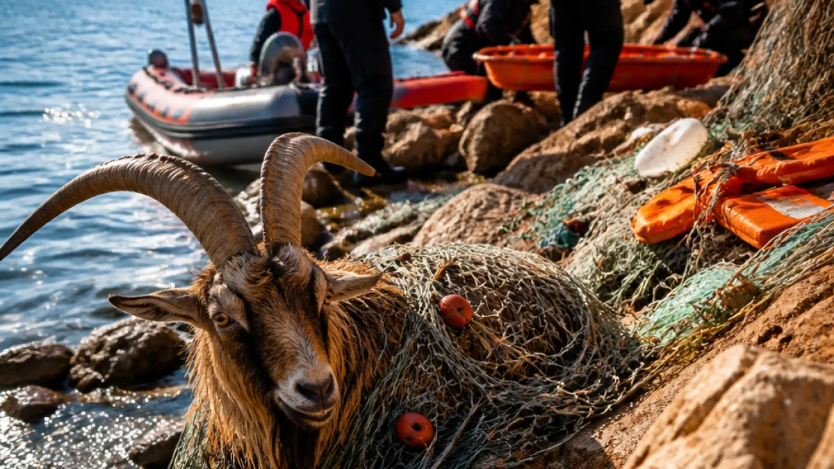 Διάσωση πλατώνιου στη Μονή: επέμβαση της ΑΝΙΜΑ κοντά στην Αίγινα