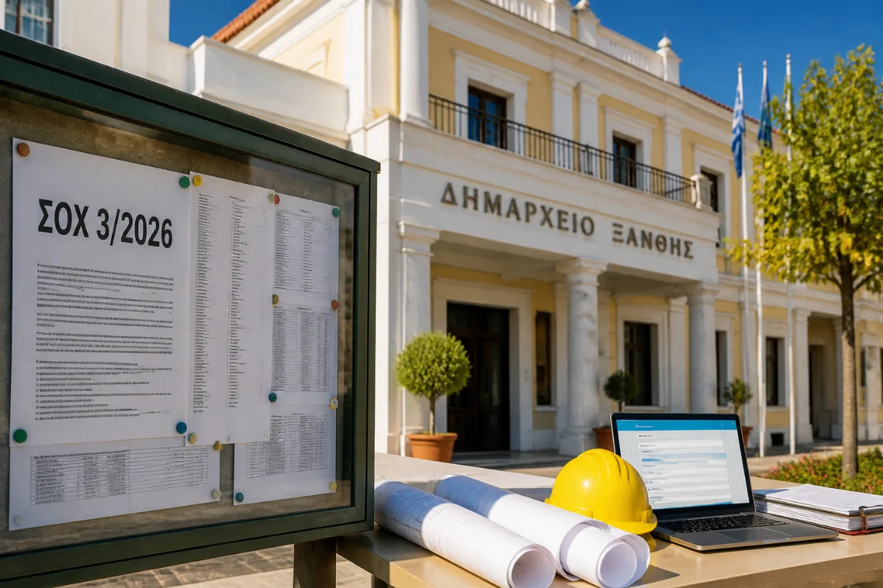 Δήμος Ξάνθης: Τέσσερις μόνιμες θέσεις μηχανικών για την Υπηρεσία Δόμησης σε 24μηνες συμβάσεις