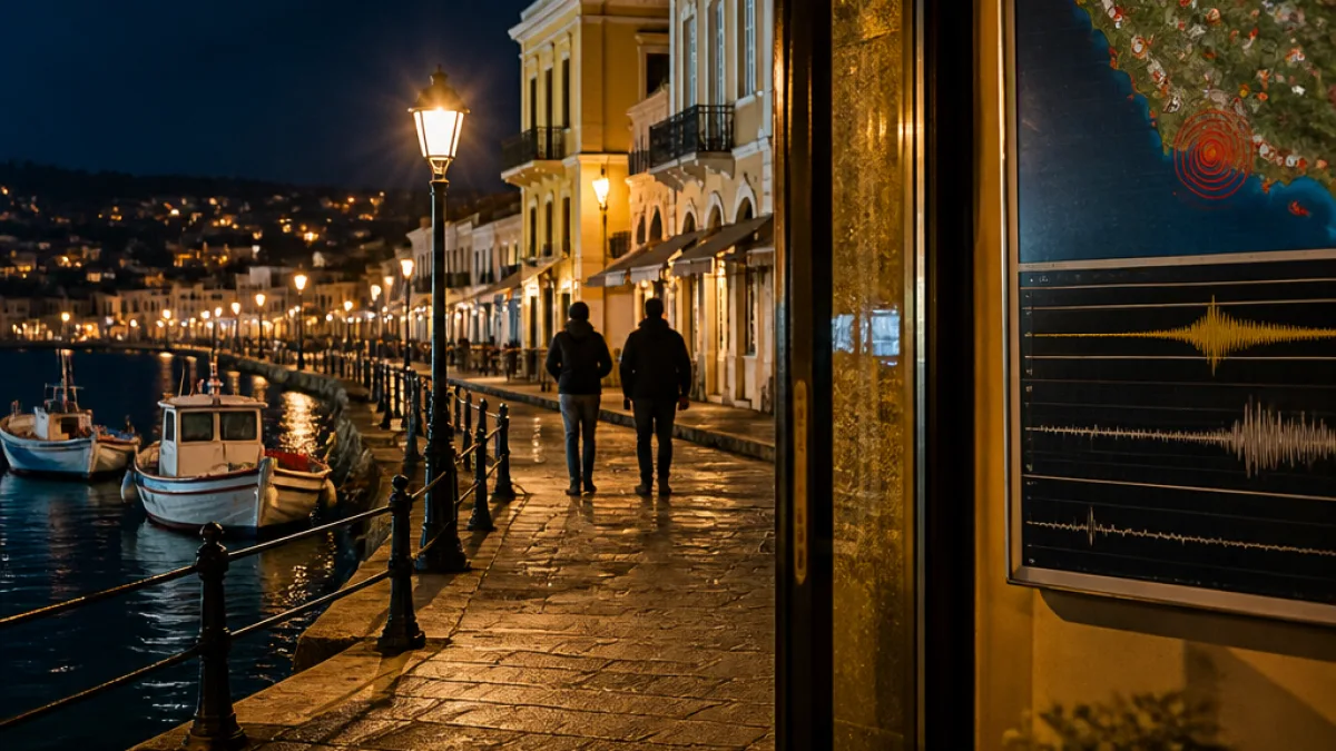 Δύο επιφανειακοί σεισμοί ταρακούνησαν τη Μυτιλήνη το βράδυ — αισθητοί στο νησί