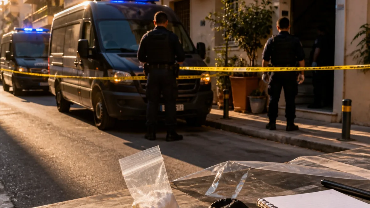 Δύο συλλήψεις στο Κερατσίνι για υπόθεση κοκαΐνης — παρέμβαση της αστυνομίας στην πόλη