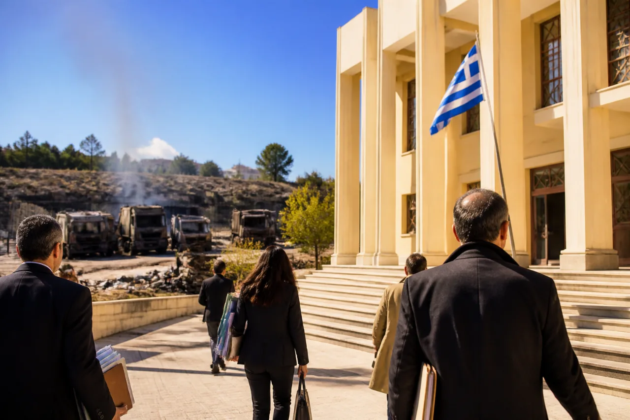 Εφετείο Κρήτης: δύο αθωώσεις και μία καταδίκη για τον εμπρησμό των απορριμματοφόρων στο Μαλεβίζι