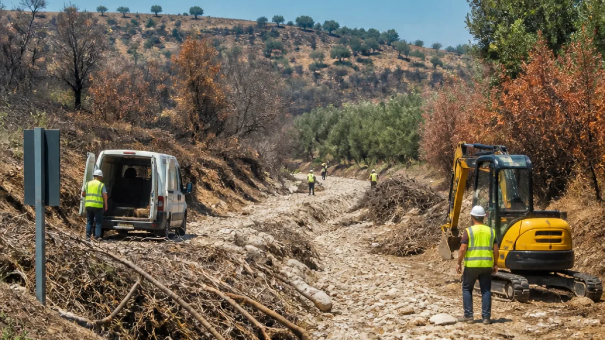Εντατικοί καθαρισμοί ρεμάτων στην Αχαΐα για την ενίσχυση της αντιπυρικής προστασίας