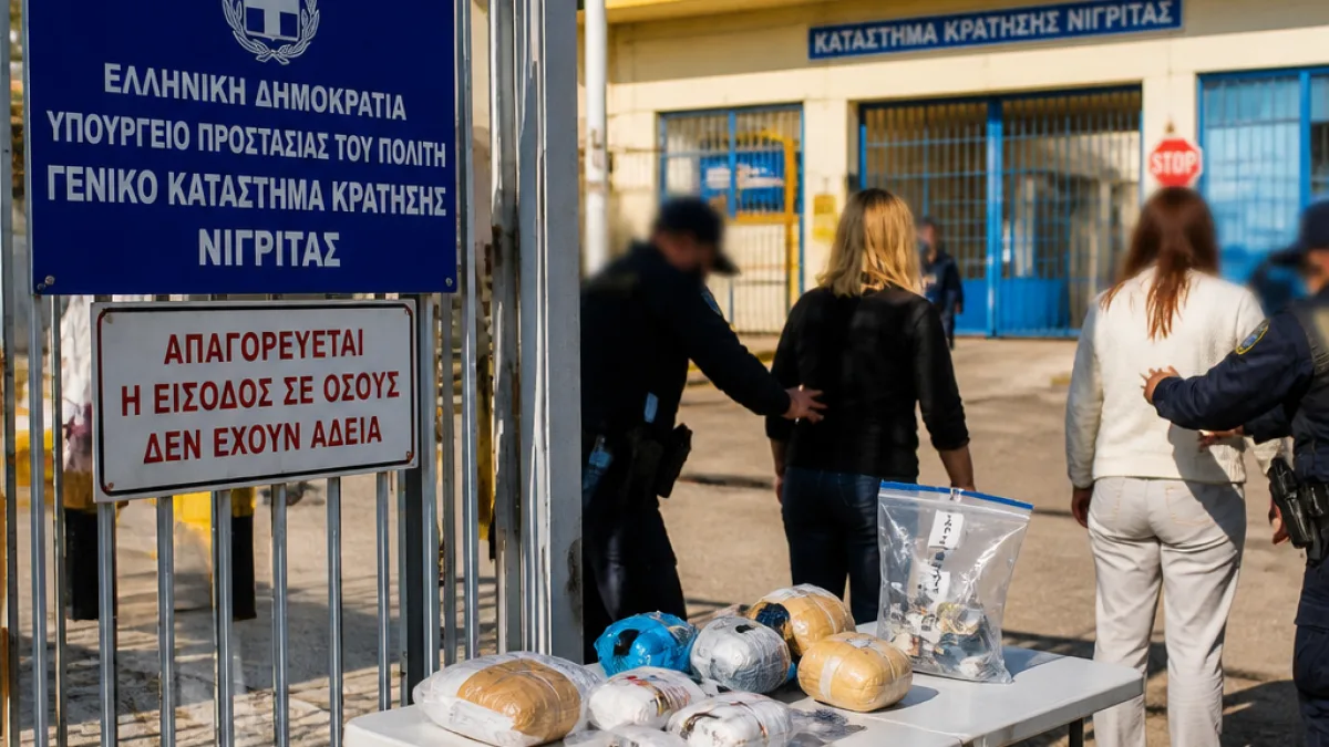 Εντοπίστηκε και κατασχέθηκε 50,5 γρ. κοκαΐνης πριν το επισκεπτήριο στις φυλακές Νιγρίτας