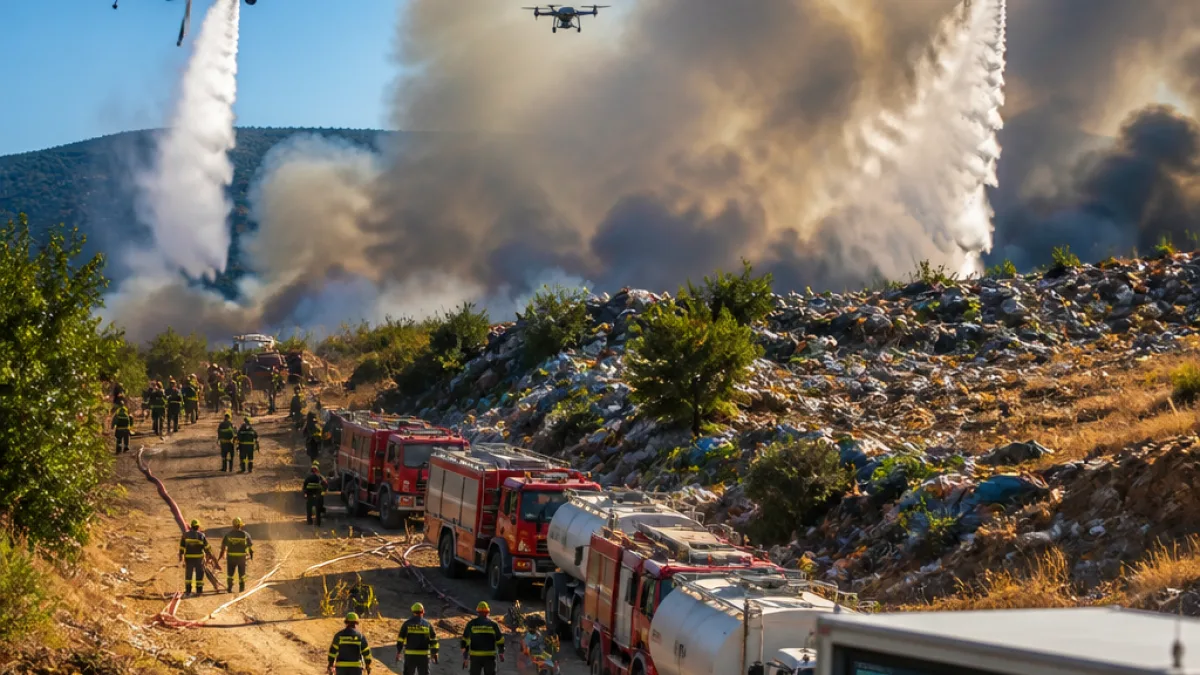 Επιχειρήσεις κατάσβεσης στον Άγιο Αθανάσιο Χαλκηδόνος — ελεγχόμενο το μέτωπο μετά από μισή ώρα