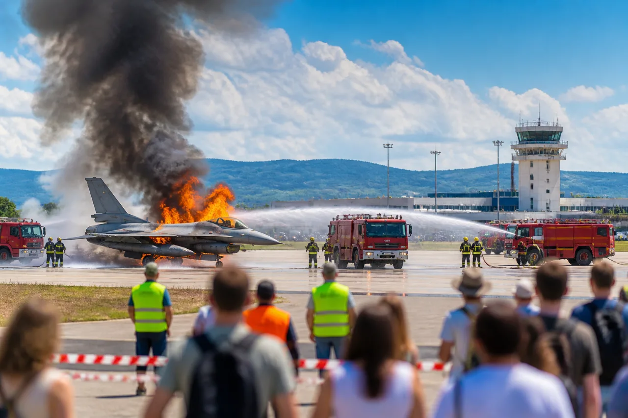 F‑16 τυλίχθηκε στις φλόγες στη Ζάκυνθο μετά από αναγκαστική προσγείωση