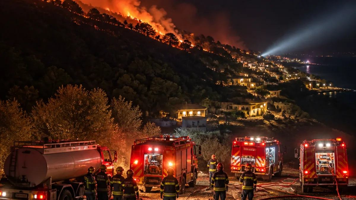 Φωτιά σε δασική έκταση στον Άγιο Γεώργιο της Κέρκυρας — επιχειρούν δυνάμεις της Πυροσβεστικής