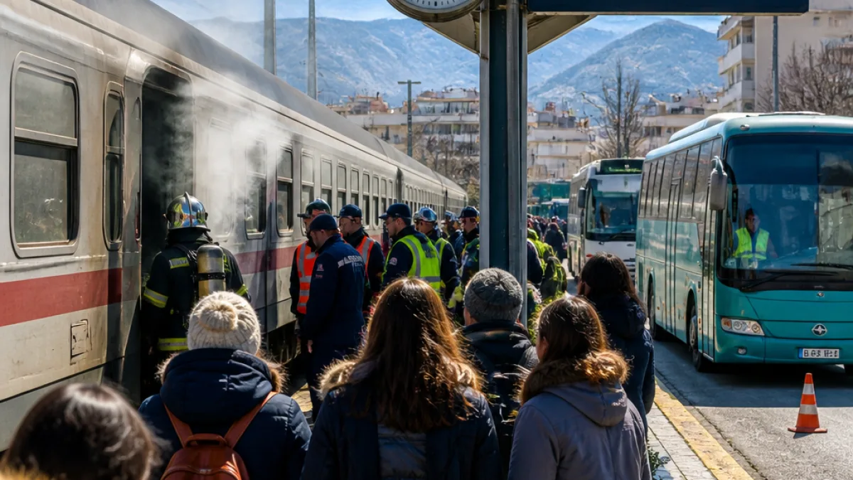 Φωτιά σε βαγόνι ακινητοποίησε τρένο στη Λάρισα — επιβάτες παρέμειναν ώρες εγκλωβισμένοι