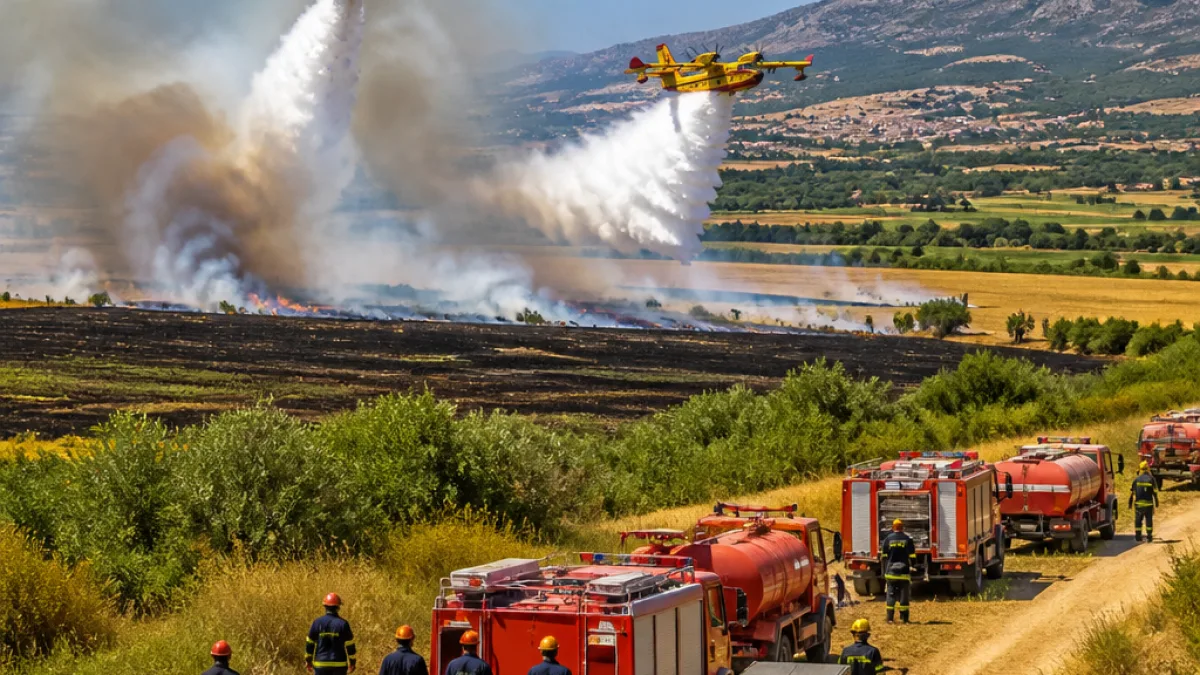 Φωτιά στο Ύπατο: υπό έλεγχο η πυρκαγιά κοντά στη Θήβα