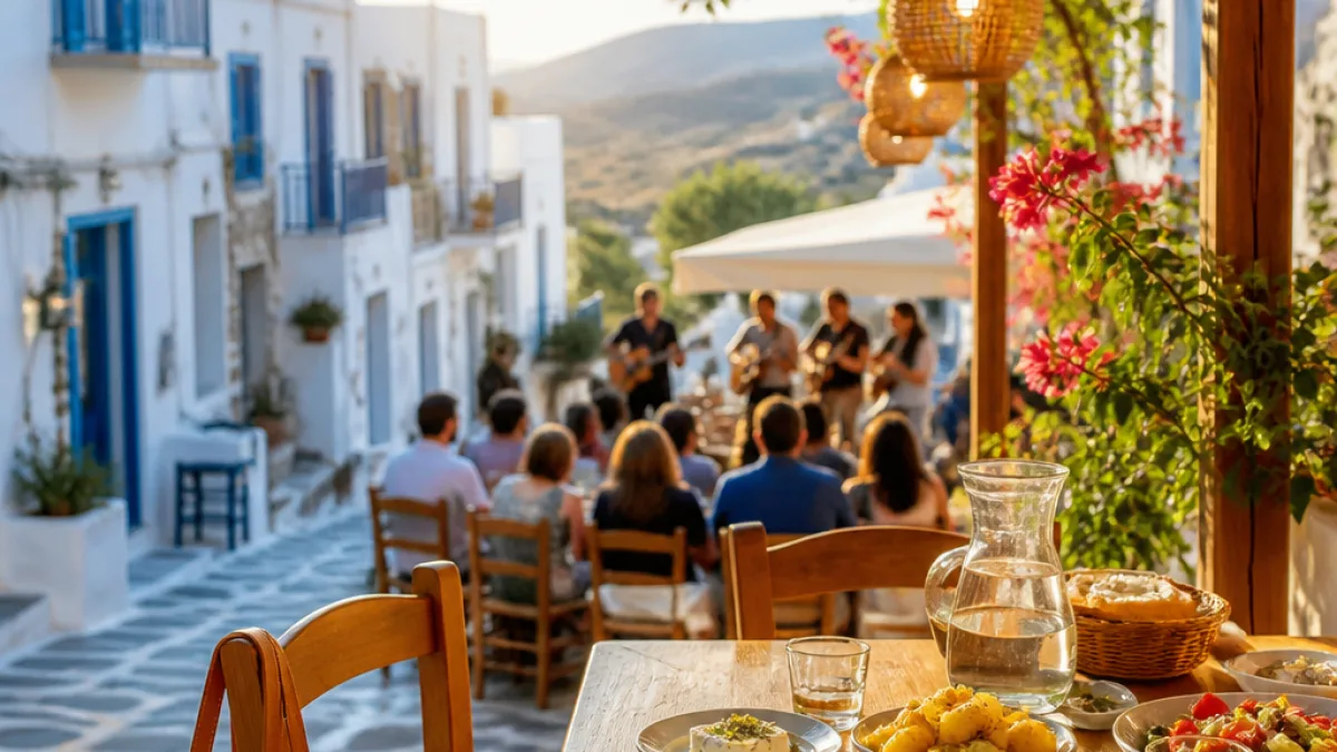 Η Ελένη Μενεγάκη στο νησί: εικόνες, γεύσεις και βραδιές στη Νάξο