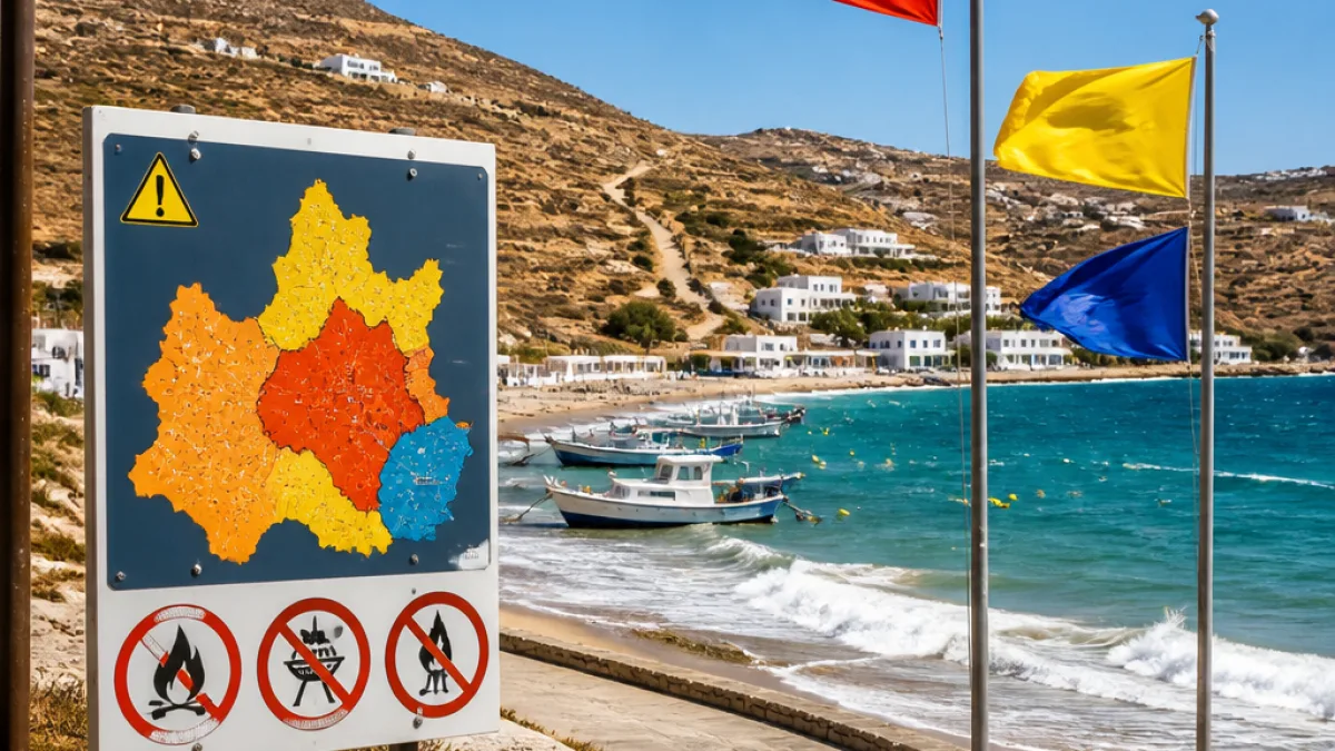 Η Νάξος σήμερα: αίθριος καιρός, ισχυροί άνεμοι στα ανατολικά και προσοχή στον κίνδυνο πυρκαγιάς