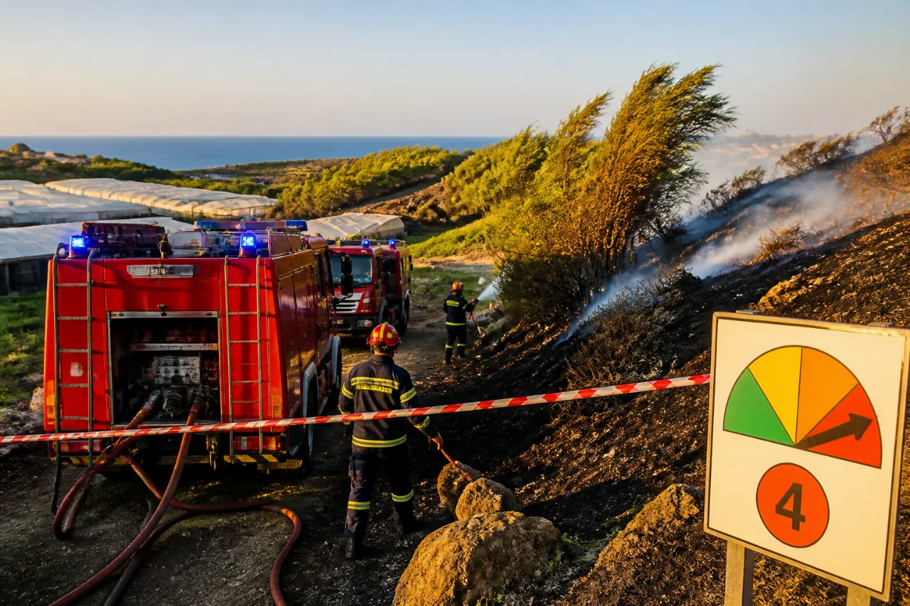 Ιεράπετρα: Υπό μερικό έλεγχο η φωτιά στα Μπραμιανά – Αγρύπνια λόγω κινδύνου 4