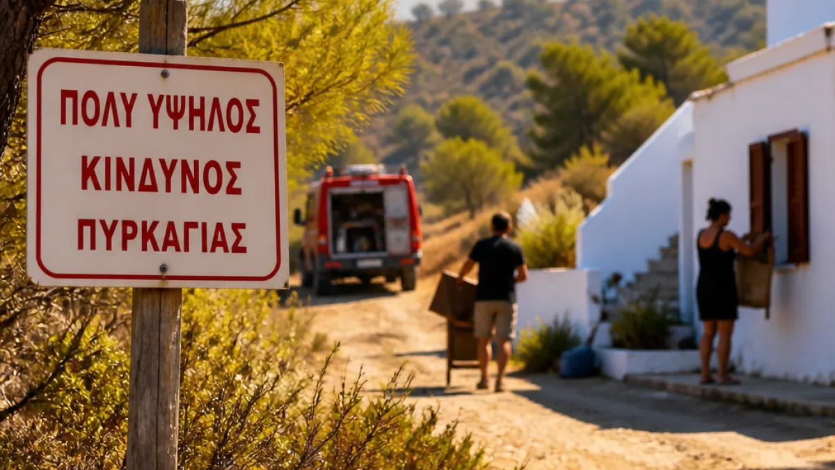 Ικαρία σε πολύ υψηλό κίνδυνο πυρκαγιάς για την Τρίτη 14 Ιουλίου