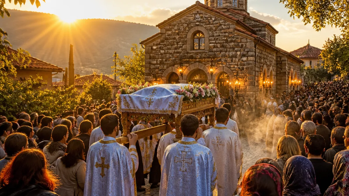 Ιωάννινα: Πλήθος πιστών στην Κιάφα για τον εσπερινό και τη λιτανεία του Αγ. Παϊσίου