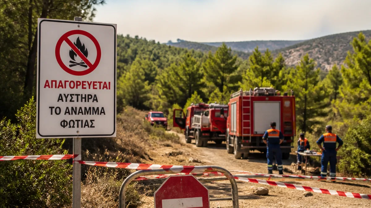 Ηράκλειο σε αυξημένη επιφυλακή: απαγορεύσεις και μέτρα για τον πολύ υψηλό κίνδυνο πυρκαγιάς