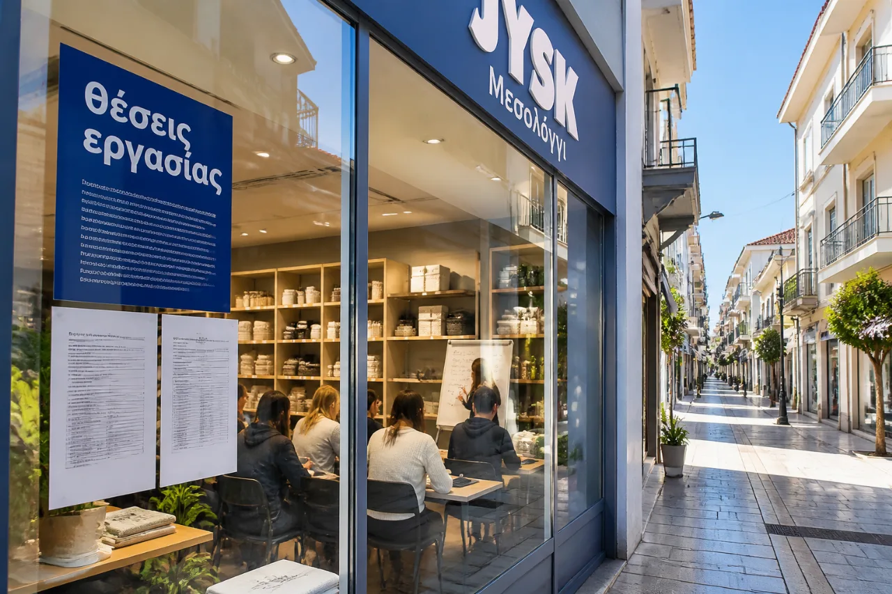 JYSK προσλαμβάνει στο Μεσολόγγι: ευκαιρίες εργασίας και εκπαίδευσης στην τοπική αγορά