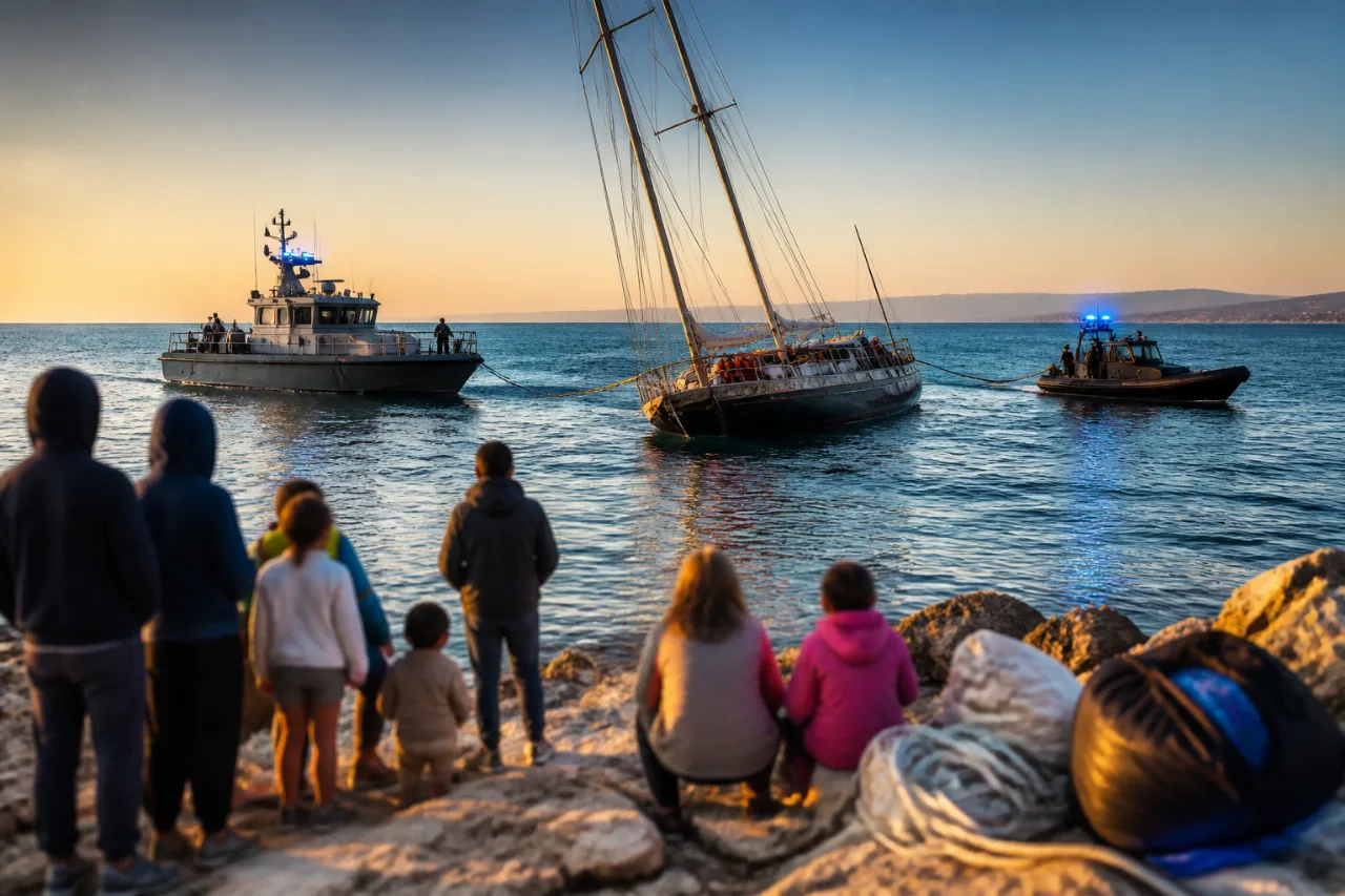 Καλλιθέα: Εντοπίστηκαν 46 μετανάστες στις Πηγές — σκάφος βυθίστηκε, κυβερνήτης συνελήφθη