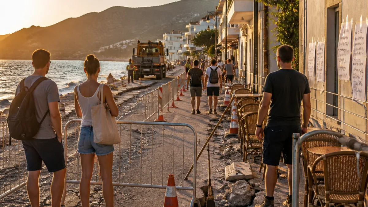 Κάρδαμαινα: παραλιακός δρόμος με ζημιές και ανησυχία στην καρδιά της σεζόν