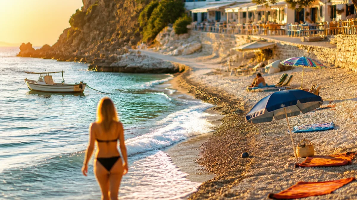 Κάτια Ταραμπάνκο απολαμβάνει διακοπές στη Λευκάδα — φωτογραφίες με φόντο τα γαλάζια νερά