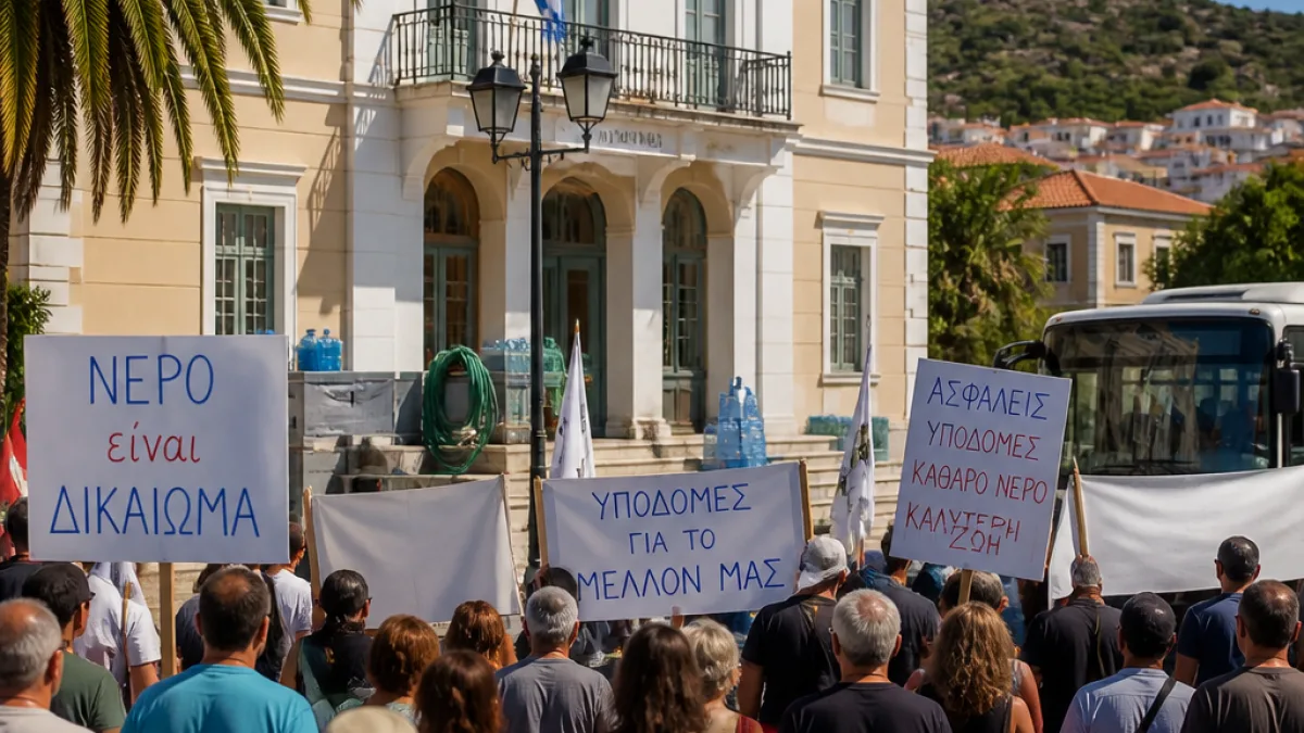Κάτοικοι Χανδρινού διαμαρτυρήθηκαν στο Δημαρχείο και δίνουν προθεσμία στη δημοτική αρχή