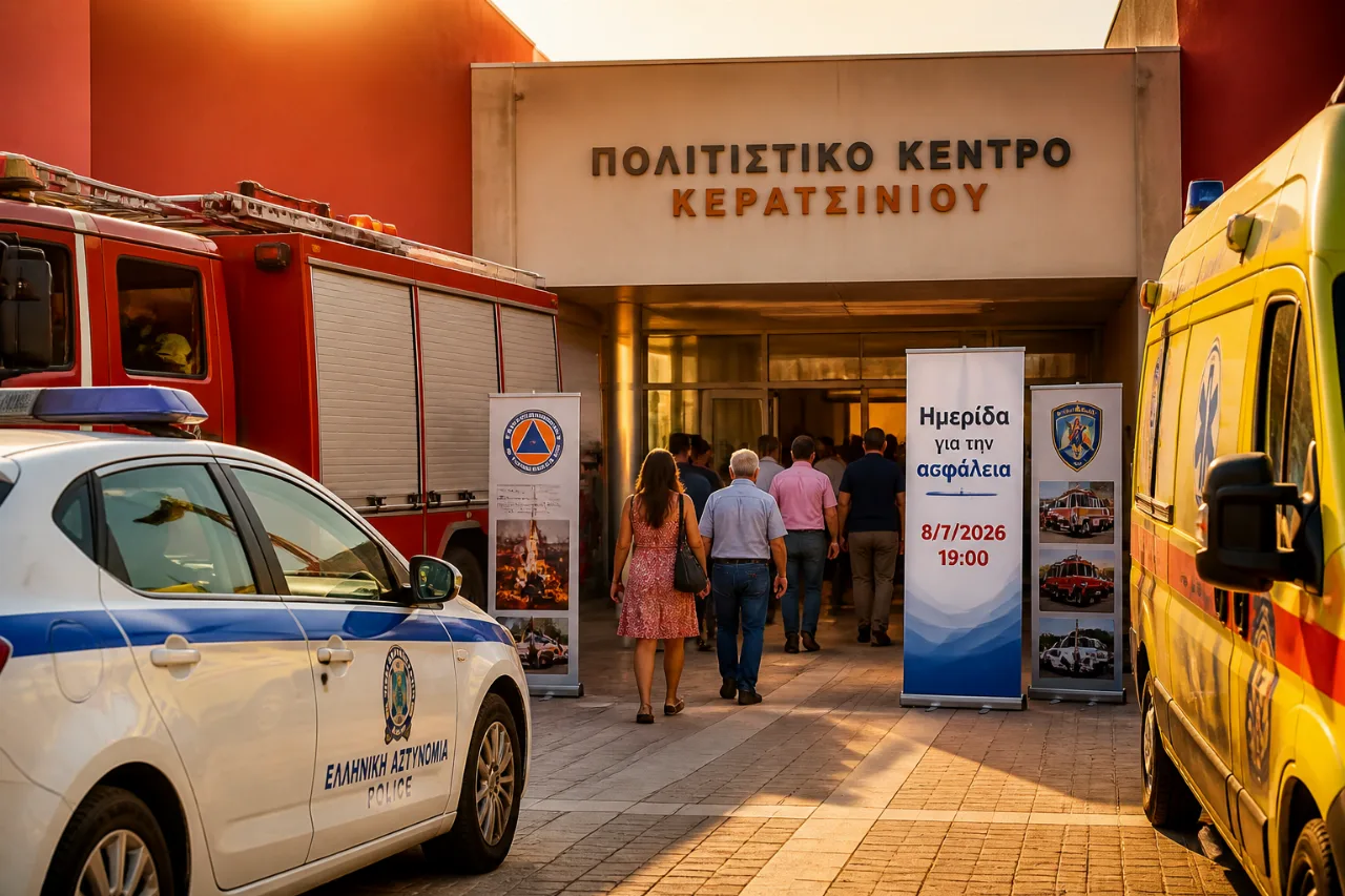 Κερατσίνι: Ημερίδα για την ασφάλεια πολιτών με υγεία, ΕΛ.ΑΣ. και Πυροσβεστική