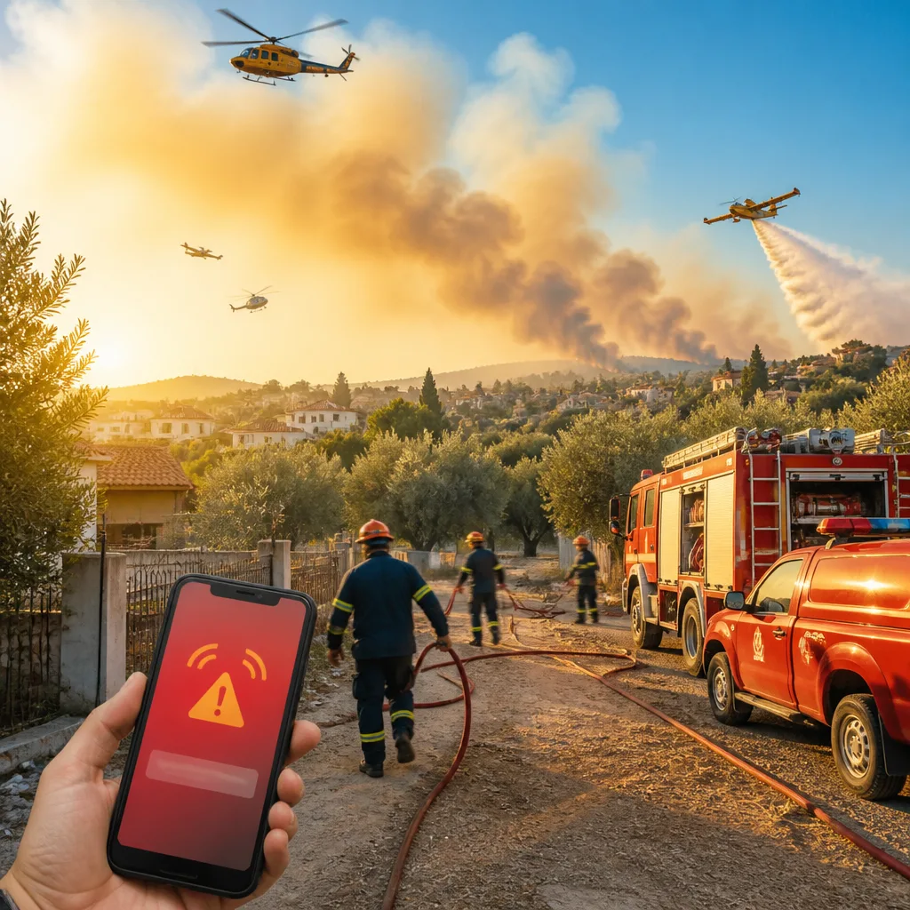 Υπό έλεγχο η φωτιά στον Ωρωπό — σε επιφυλακή οι πυροσβεστικές δυνάμεις