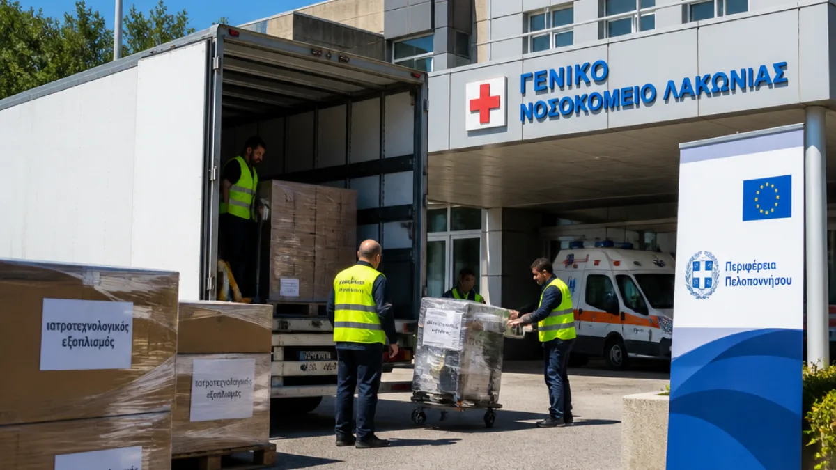 Κονδύλι 1,235 εκατ.€ για εξοπλισμό στη Νοσηλευτική Μονάδα Σπάρτης και Μολάων