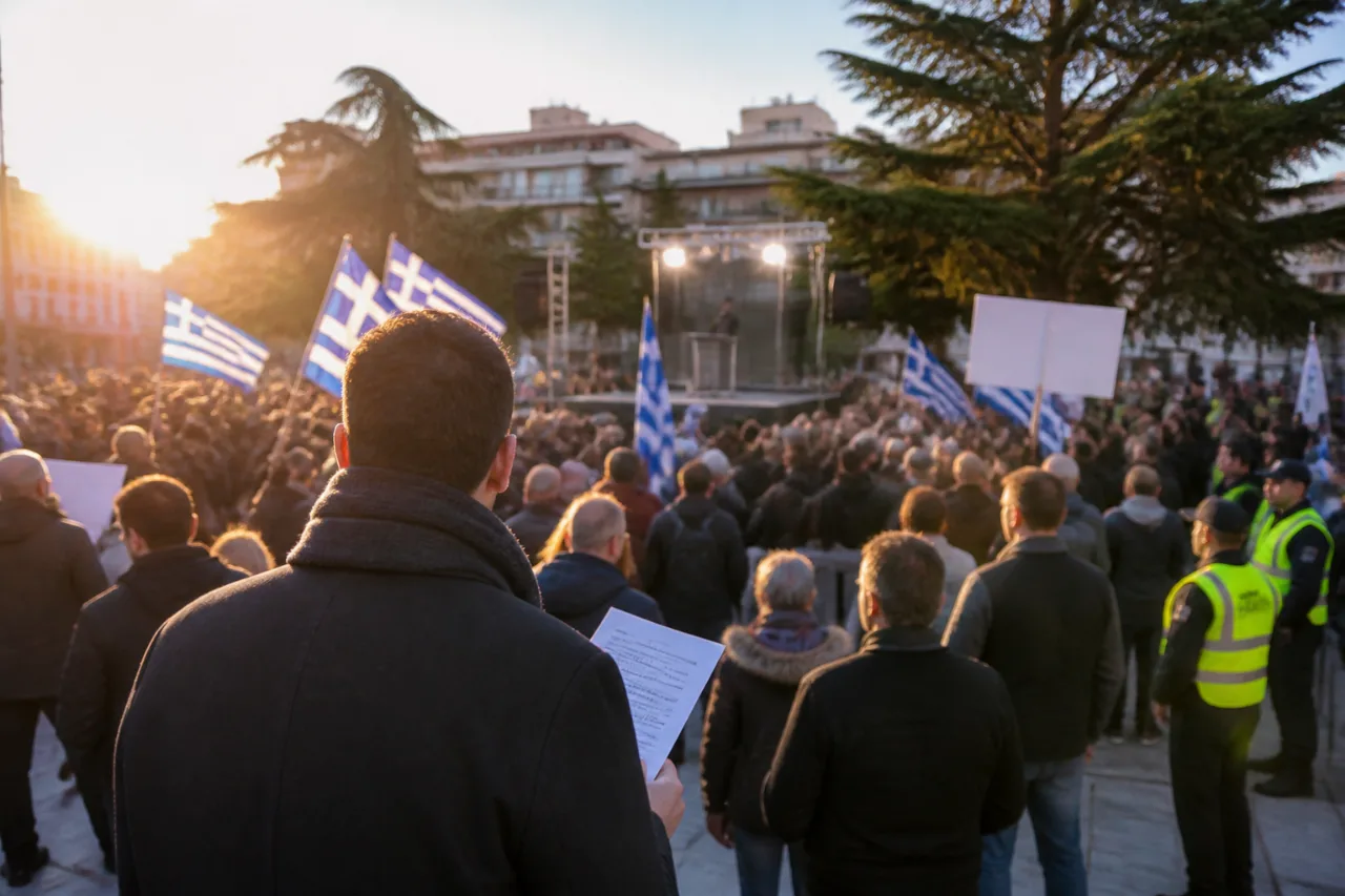 Κοζάνη: Στο συλλαλητήριο παρευρέθηκε ο πρόεδρος της «Νίκη» Δημήτρης Νατσιός