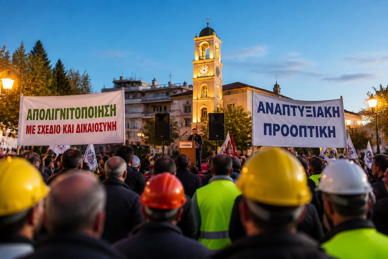Κοζάνη: Συλλαλητήριο στην κεντρική πλατεία για το αναπτυξιακό μέλλον της Δυτικής Μακεδονίας