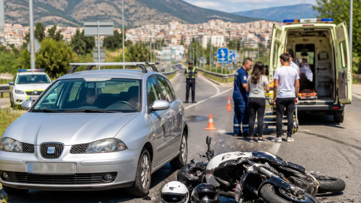 Λαμία: Δύο νεαροί τραυματίστηκαν σε σύγκρουση μηχανής με ασημί Seat στον παράδρομο