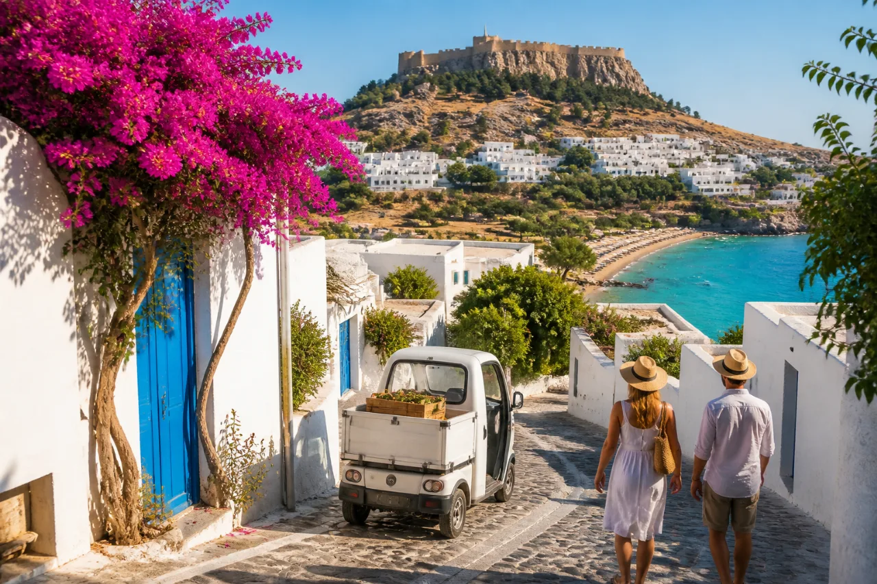Λίνδος: πολιτιστική κληρονομιά και θάλασσα σε ισορροπία με την καθημερινότητα