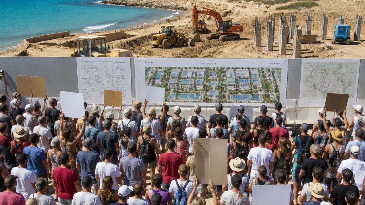 Μαζική κινητοποίηση κατοίκων στην Πάρο κατά της ανέγερσης ξενοδοχείου δίπλα στην παραλία