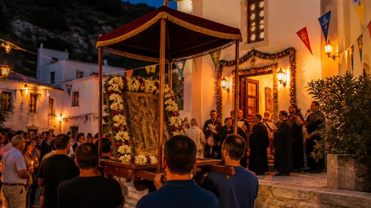 Με λαμπρότητα εορτάστηκε η Αγία Μαρίνα στο Νέο Ροεινό με λιτάνευση της εικόνας