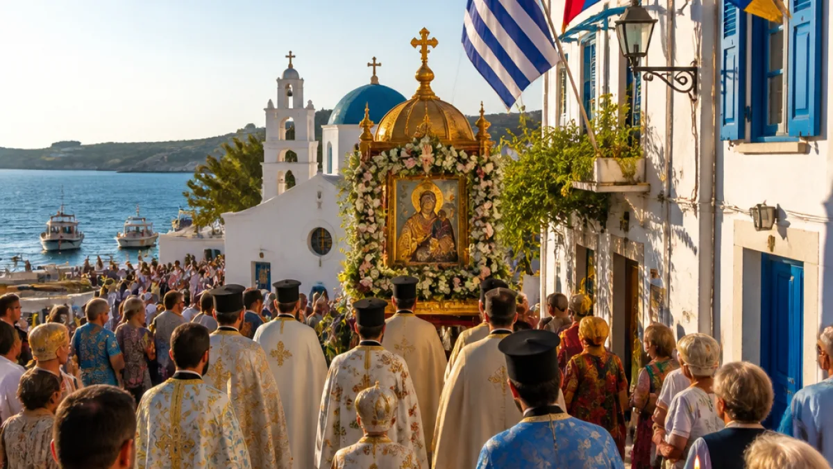 Με λαμπρότητα η λιτανεία της Παναγίας Τριχερούσας στη Φοινικούντα