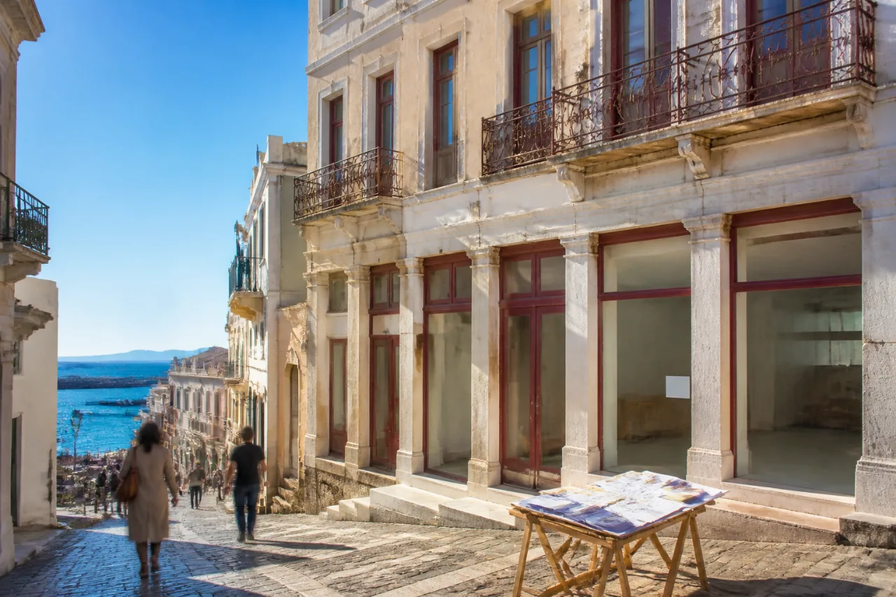 Μεγάλο τριώροφο κτίριο στην Ερμούπολη βγαίνει στο επενδυτικό «μάτι» της αγοράς