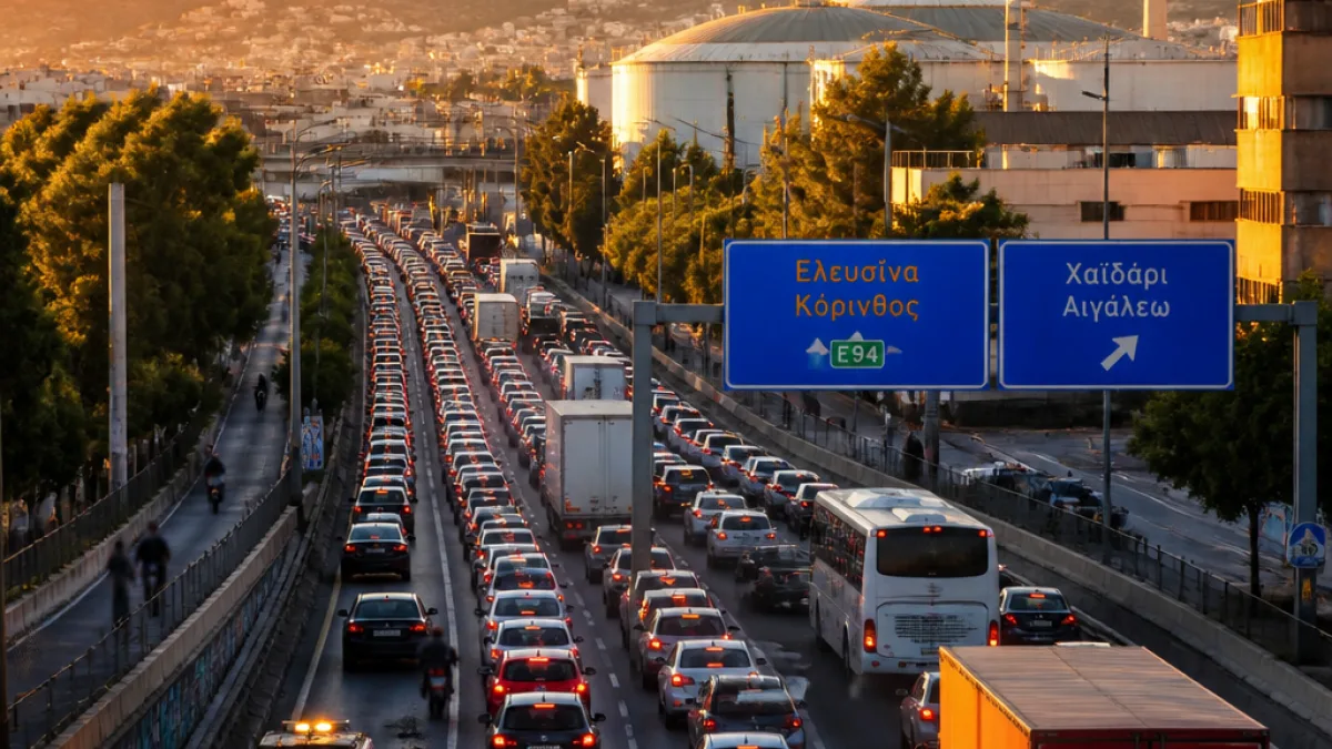 Μποτιλιάρισμα στη Λεωφόρο Αθηνών: προβλήματα στις μετακινήσεις από και προς Χαϊδάρι